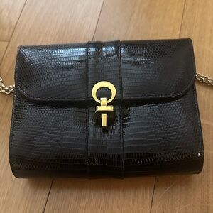 HAYWARD Elegant Black Chain Shoulder Bag